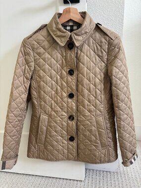 Burberry Brit quilted coat tan - LIKE NEW - Size S P.